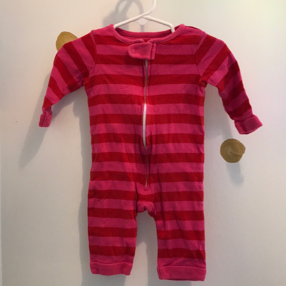 Red and pink one piece playsuit